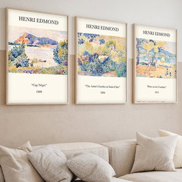 Wallity Huhu266 Cuadros Decorativos Enmarcados Multicolor 50 x 70 cm (3 Piezas)